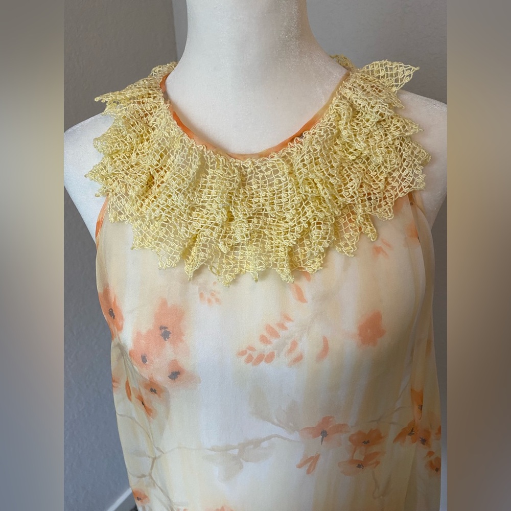 OOAK Cecilia Fadul 100% Silk Sheer Dress or Top - Picture 7 of 8